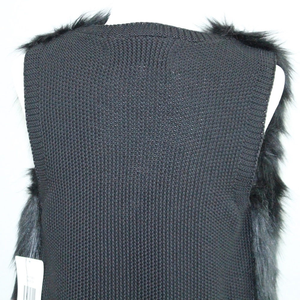 NWT | Shelly Collection | Black Faux Fur Vest | Sz S - Picture 9 of 16